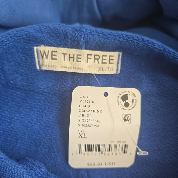 NWT We The Free of a Feather Hoodie~Mazarine Blue - Picture 8 of 8